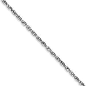 1.8mm, 14k White Gold D/C Quadruple Rope Chain Necklace, 20 Inch